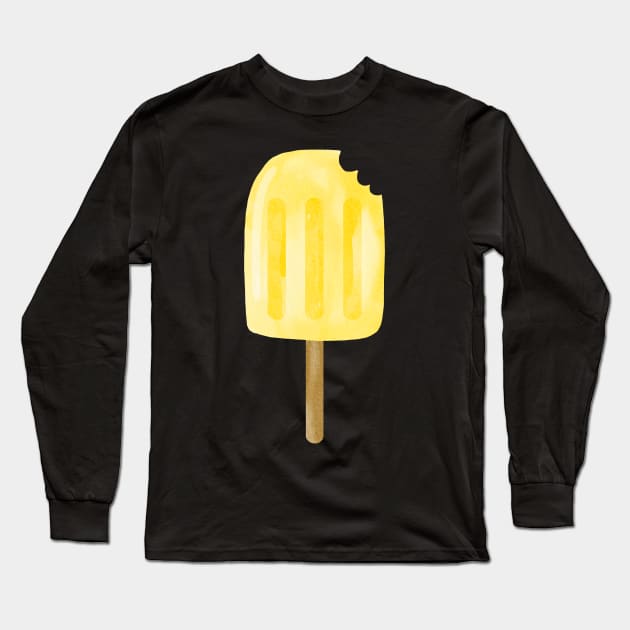 Lemon Popsicle Long Sleeve T-Shirt by MutchiDesign